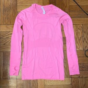 Lululemon Swiftly Long Sleeve Top Pink Size 6